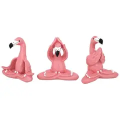 Design Toscano The Zen of Pink Flamingos Yoga Garden Statues: Large