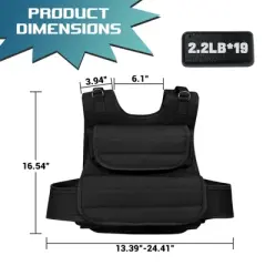Adjustable Weighted Vest 44 LB, Weight Vest for Men,Adjustable Wearable Weights with Iron Weights for Home Workouts and Strength Training