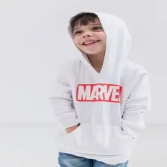 Marvel Comics Iconic Logo Fleece Pullover Hoodie Toddler to Big Kid 