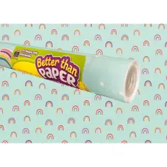Teacher Created Resources&reg; Better Than Paper Bulletin Board Roll, Oh Happy Day Rainbows, 4-Pack