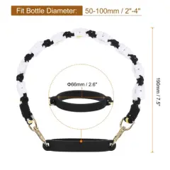 Unique Bargains Portable Detachable Strap Sports Hiking Water Bottle Carrier Holder 7.5"