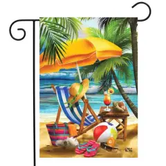 Briarwood Lane Summer Garden Flag 12x18 For Outdoor Welcome To Paradise Beach For Summer Garden Flag Flags For Outside