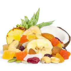 Tropical Mix Fruit and Nuts Trail Mix by It&rsquo;s Delish &ndash; Bulk 2.5 lbs Jumbo Size Reusable Container Jar