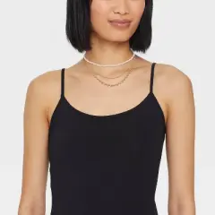 Pink Seedbead and Station Necklace Set 3pc - Universal Thread&trade; Gold