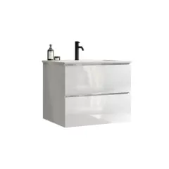 NicBex Floating Bathroom Vanity with Sink and Faucet Holes,Bathroom Sink Vanity with 2 Drawers,Oak/Walnut/White/Gray