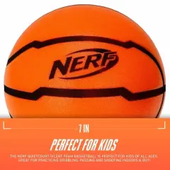 NERF Quiet Court Mini Basketball - Orange
