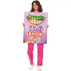 Inspirit DesignsCrayola Adult QUIK CHANGE&trade; Glitter Crayon Box Halloween Costume Set - White One Size