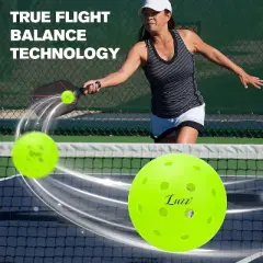 Luzz Outdoor Pickleballs 40 Holes True Flight Balance Technology, Pickle Balls 3 9 Pack Rotomolded Construction for Consistent Bounce Pickleballs