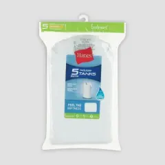 Hanes Boys' Solid 5pk Ribbed Tank - White