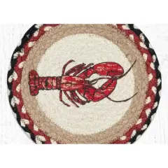 Earth Rugs Fresh Lobster Round Jute Trivet &ndash; 10"x10" Hand-Braided Rustic Coastal Kitchen Accent