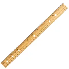 Charles Leonard Economy Wood Ruler, Pack of 48