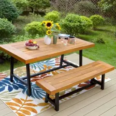 2pc Acacia Wood Patio Set with Bench - Captiva Designs
