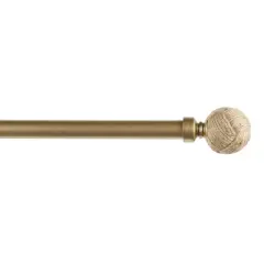 Exclusive Home Rope Knot 1" Curtain Rod and Coordinating Finial Set
