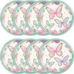 24ct Golden Butterfly Paper Plates