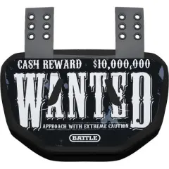 Battle Sports " Wanted " Chrome Football Back Plate