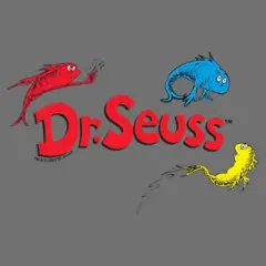 Infant's Dr. Seuss Red Fish Blue Fish Logo  Bodysuit - Athletic Heather - 12 Months