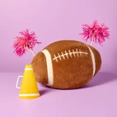 15" Football Plush - Gigglescape&trade;: Polyester Stuffed Character Toy, 3.49 lb