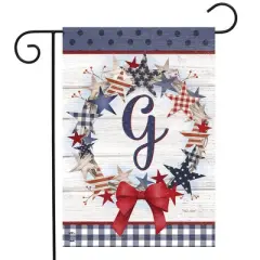 Briarwood Lane Everyday Garden Flag 12x18 For Outdoor American Wreath Monogram G Garden Flag Flags For Outside