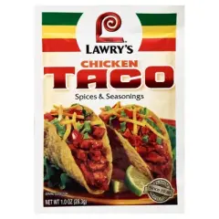 Lawry's Spices & Seasonings Chicken Taco - Case of 12 - 1oz