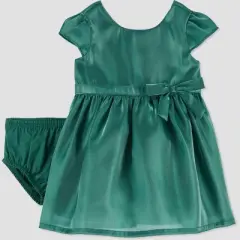 Carter's Just One You&reg; Baby Girls' Short Sleeve Shiny Dress - Green