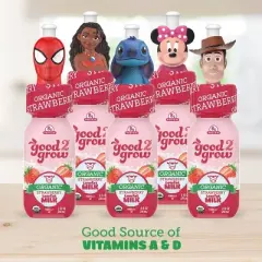 good2grow Organic Strawberry Milk - 8 fl oz Bottle