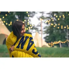 NCAA Michigan Wolverines Ultra Soft Tailgate Throw Blanket