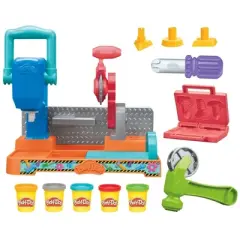 Play-Doh Stamp and Saw Tool Bench Playset - 8pc