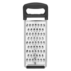 Cuisinart 2-in-1 Detachable Grater: Stainless Steel, Flat Cheese Grater, Dishwasher-Safe, Silver & Black, 2 Pieces