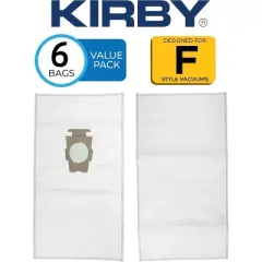 Kirby 204811G Bag, Allergen Cloth Universal Collar 6 Pk Style F MICRON MAGIC White Cloth (6 BAGS)