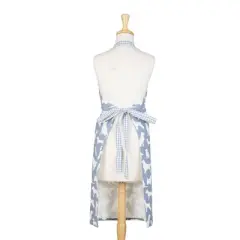 Design Imports Stonewash Blue Dog Print Chef Apron