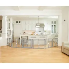 Regalo Plastic Play Yard with Door - Gray