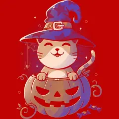 Men's Design By Humans Spooky Kitty Funny Cute Magic Halloween By EduEly Tank Top