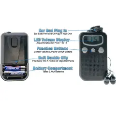 5 Star Super Deals Magic Ear Personal Sonic Sound Amplifier Ear Personal Sound Amplifier with Case, Headphones and Discreet Earbuds