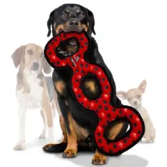 Tuffy Ultimate 3WayTug Paw Dog Toy - Red - M/L