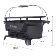 SEVOBAL Grill Cookware Excellent Heat Control, Durable Cast, Compact Tabletop Design for Camping, Picnics, Backyard BBQs, Black, 19.63"*10.63"*8.25"