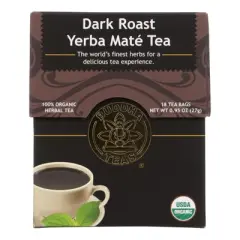 Buddha Teas Organic Dark Roast Yerba Mate Tea - Case of 6/18 Bags