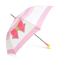 Just Funky Sailor Moon Pink Umbrella With Crescent Moon Wand Handle