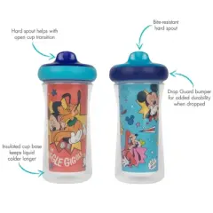 The First Years Disney 9oz Mickey Mouse Spill Proof Insulated Hard Spout Sippy Cups - 2pk