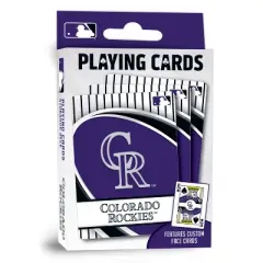 MasterPieces Officially Licensed MLB Colorado Rockies Playing Cards - 54 Card Deck for Adults