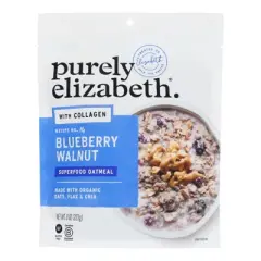 Purely Elizabeth Blueberry Walnut Superfood Oatmeal Pouch - Case of 6/8 oz
