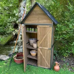 Aivituvin Outdoor Storage Shed Cabinet| Metal Frame for Stability-AIR7004/7004-B/7005