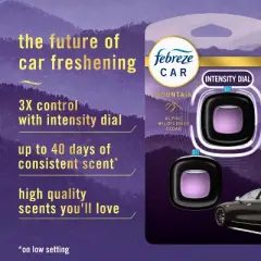 Febreze Car Vent Clip Air Freshener - Mountain - 0.14 fl oz/2pk