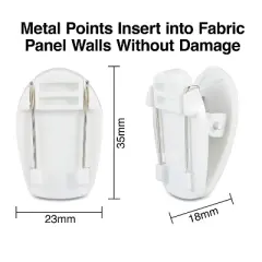 MyOfficeInnovations Cubicle Clips White 20/Pack 510399