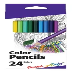 Pentel Arts Colored Pencils, Assorted Colors, Set of 24