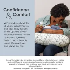 Boppy Nursing Pillow Cover - Gray Beige Leaves