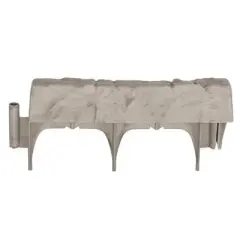 Suncast Water-Proof Landscape Design Border Decorative Natural Rock Stone Edging for Garden, Lawn, and Landscape Edging, Gray (12 Pack)