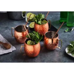 Sol Living Moscow Mule Mugs 4pc 12 oz. Stainless Steel