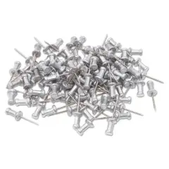 Gem Aluminum Head Push Pins Aluminum Silver 5/8" 100/Box CPAL5