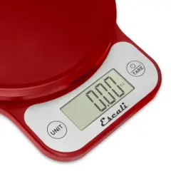 Escali Telero Digital Kitchen Scale Red: LCD Display, 13.2 lb Capacity, Battery Powered, Spot Clean, Food Scale