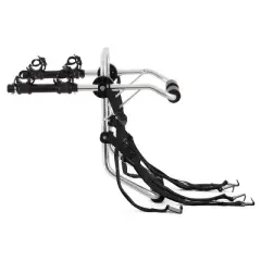 Rockland Trunk Mounted Lightweight Aluminum Bicycle Rack Carrier with Adjustable Hook and Loop Straps and Protective Pads for Cars, Holds 2 Bikes